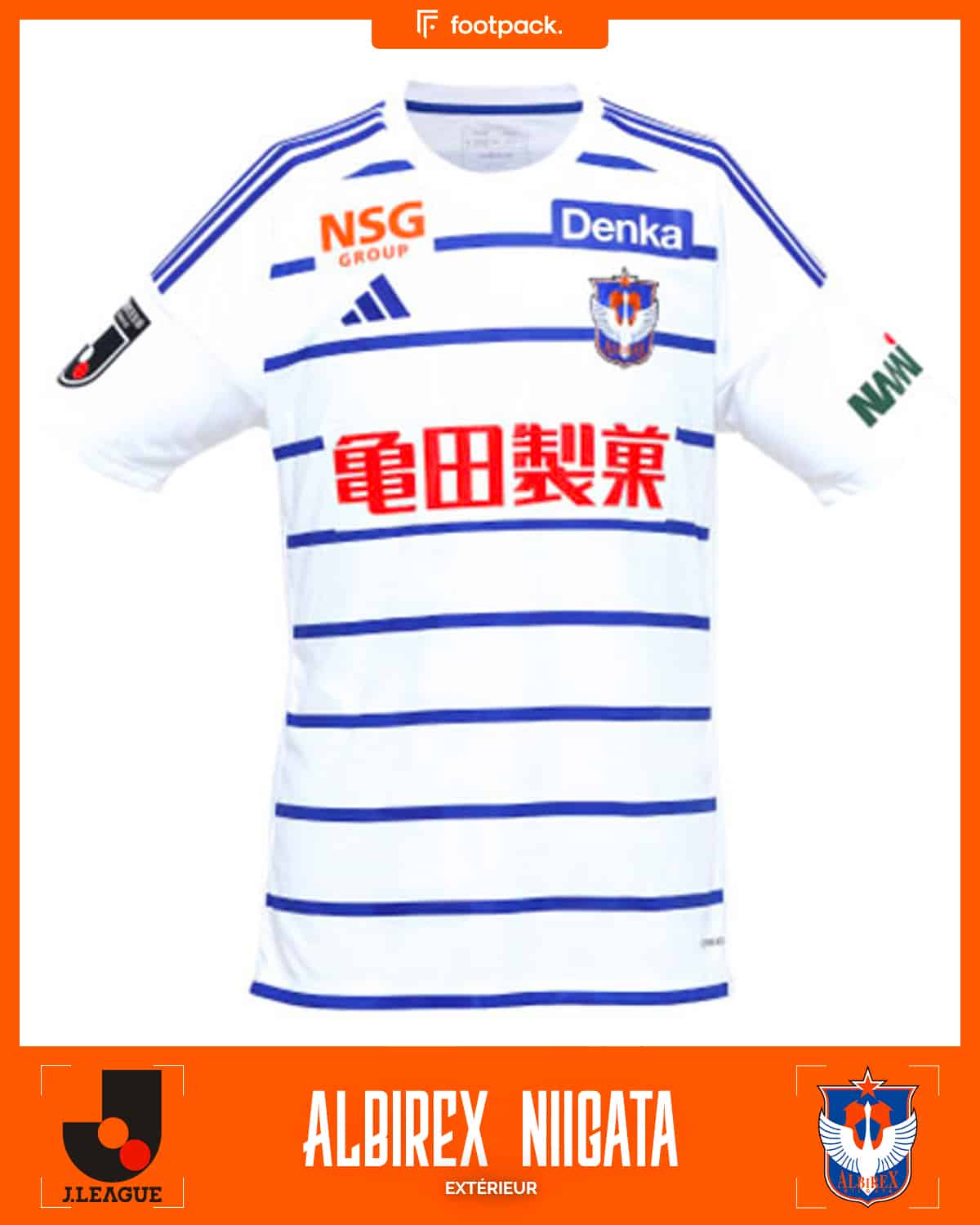 maillot albirex niigata 2024 exterieur adidas