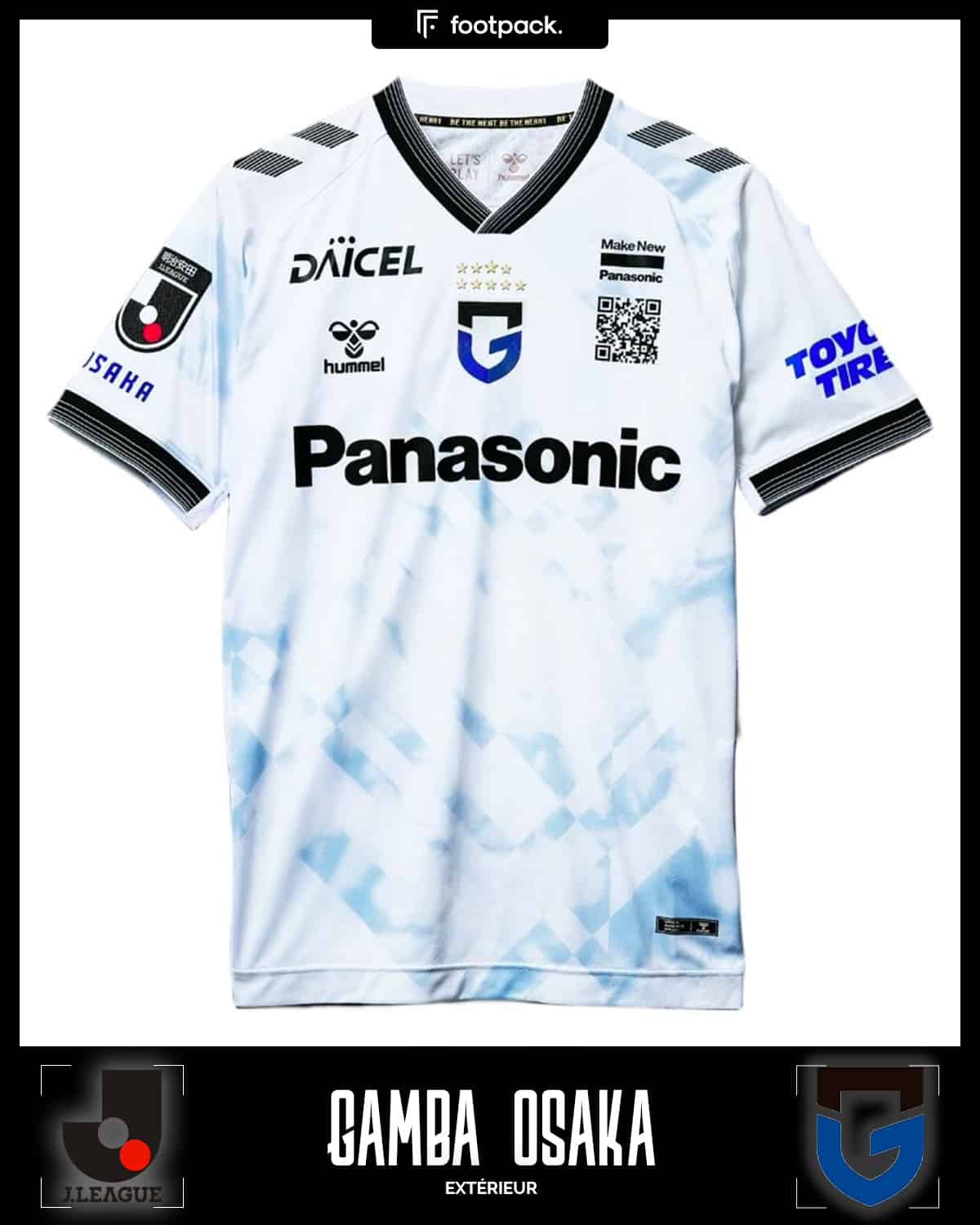 maillot gamba osaka 2023 2024 exterieur hummel
