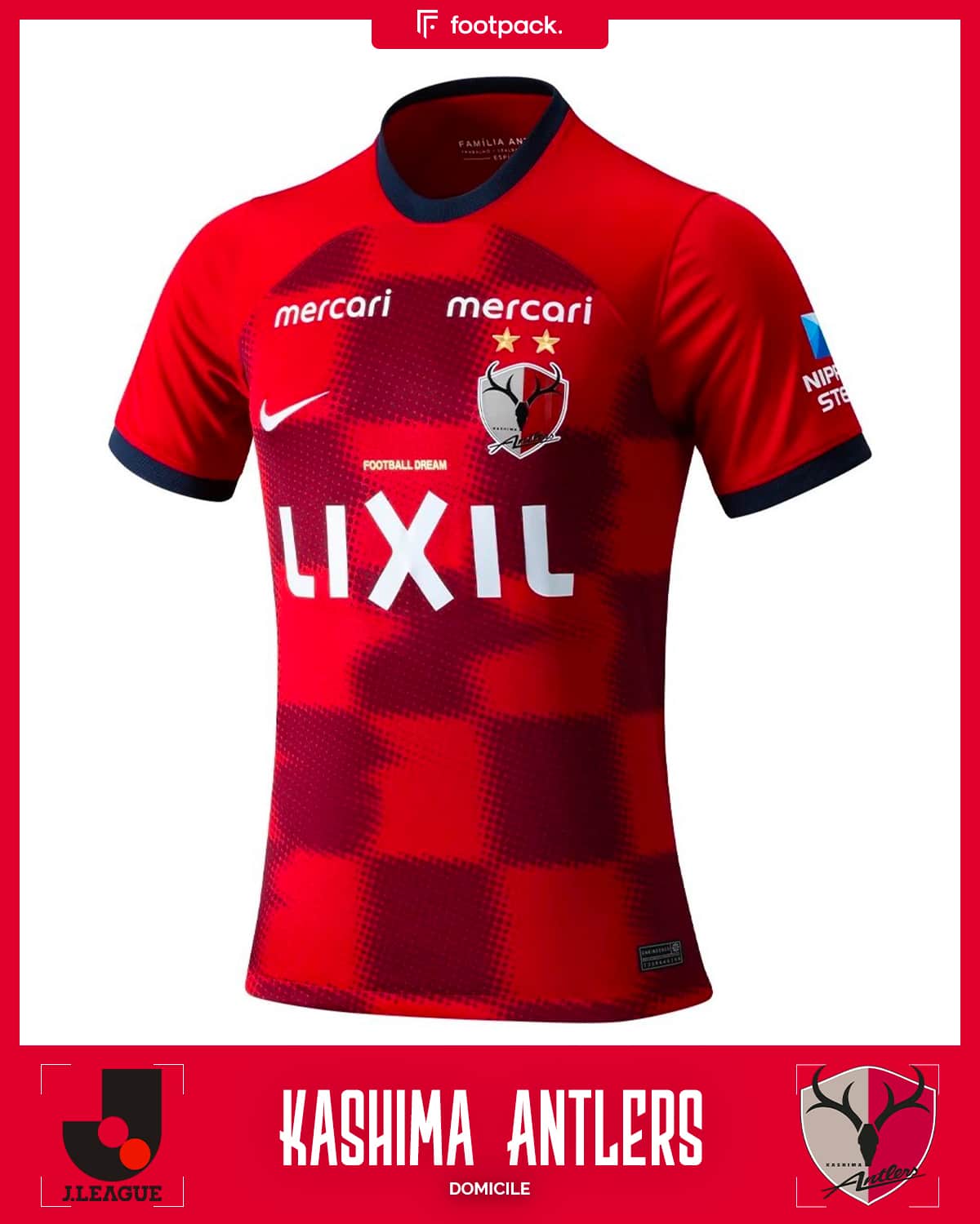 maillot kashima antlers 2024 domicile nike