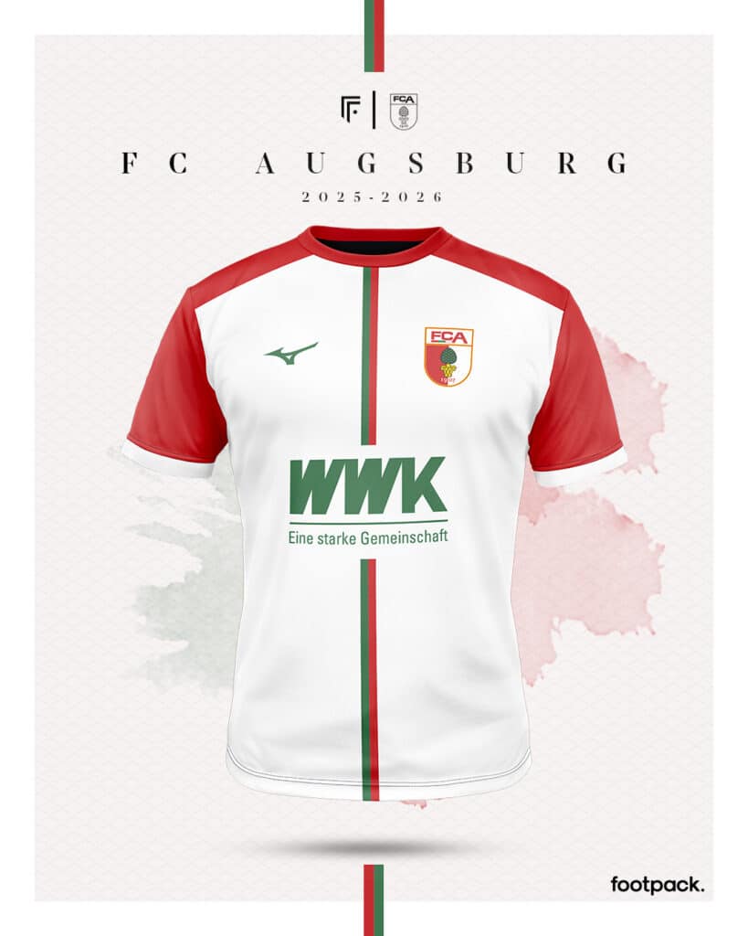 maillot fc augsbourg design domicile 2025 2026 4