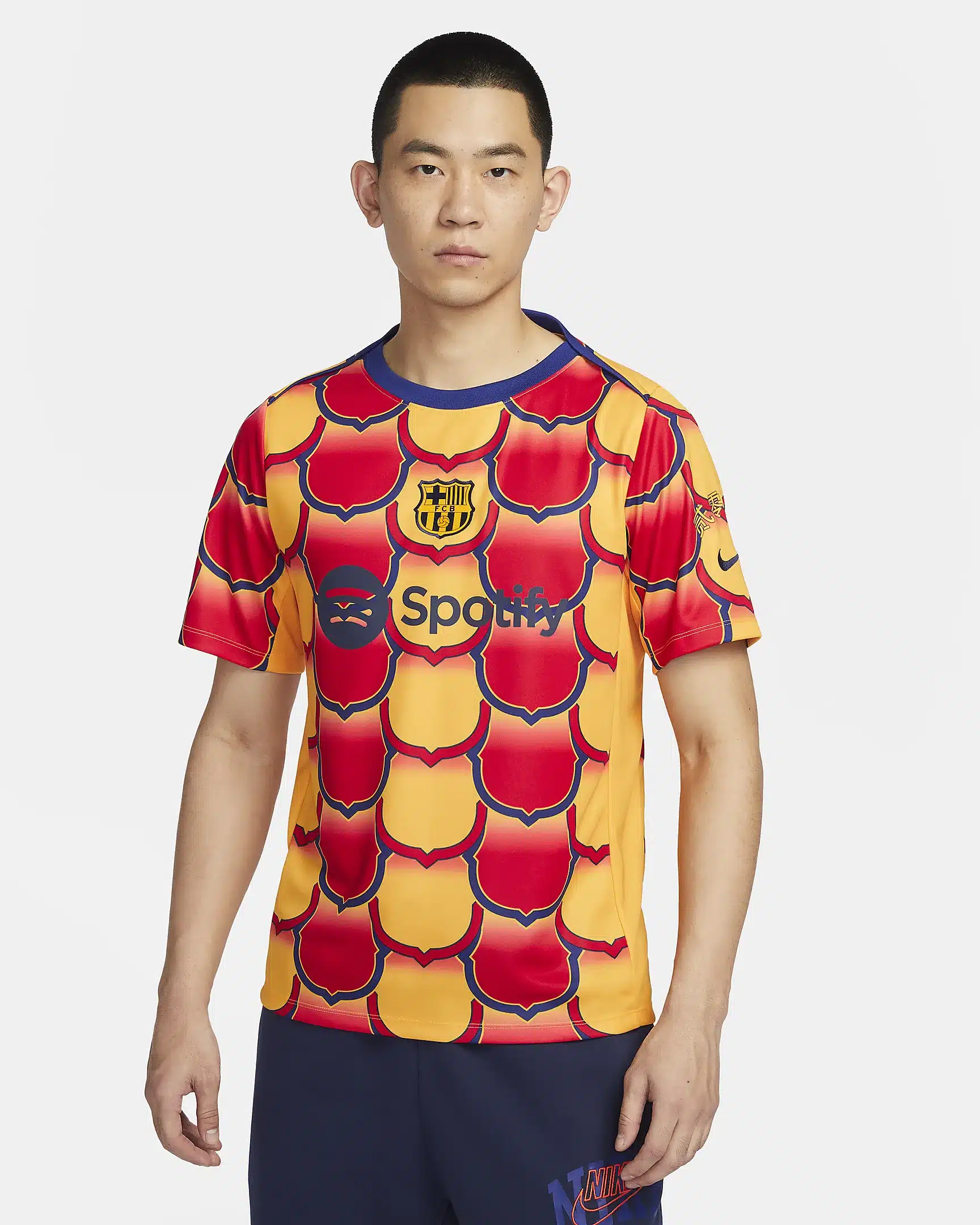 maillot pre match fc barcelone dragon nouvel an chinois