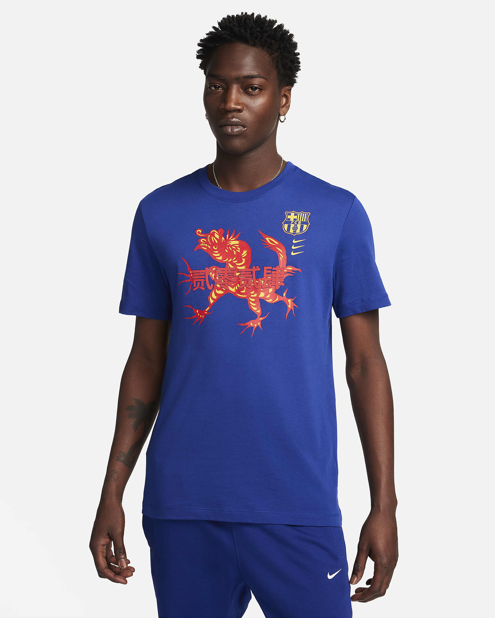tee-shirt fc barcelone dragon nouvel an chinois