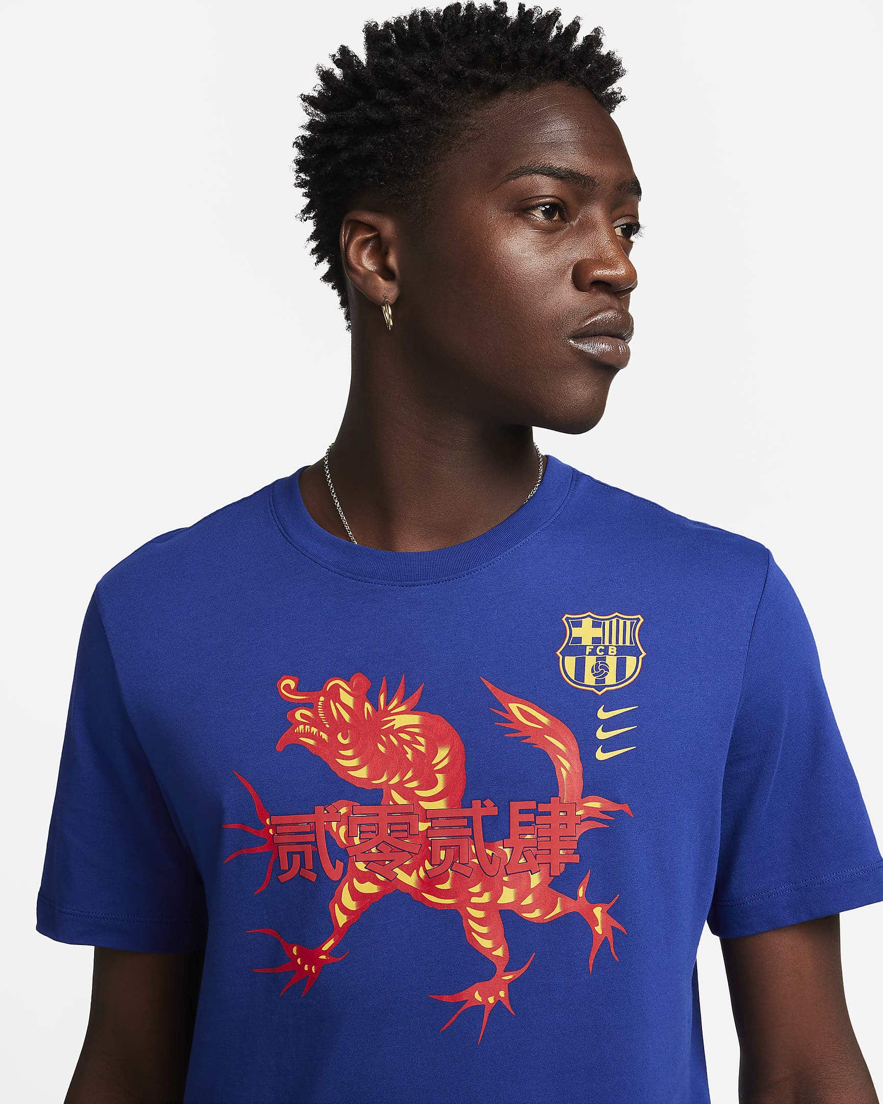 tee-shirt fc barcelone dragon nouvel an chinois