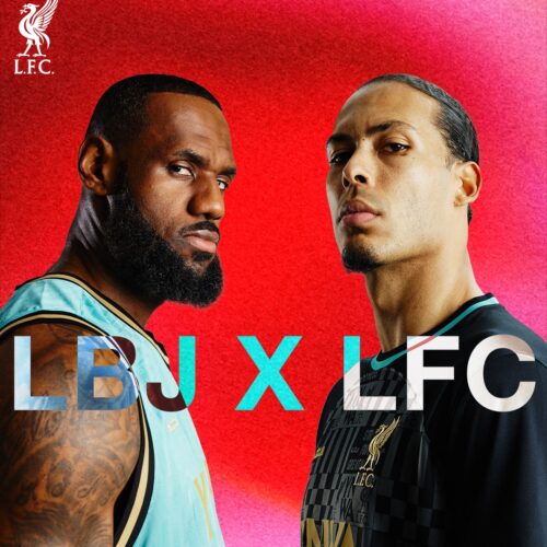 Image de l'article LeBron James s'invite sur le nouveau maillot de Liverpool