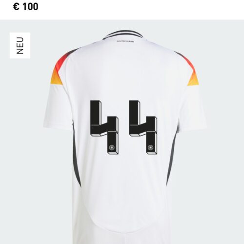 Image de l'article L’Allemagne retire son flocage de la vente et va devoir changer le style du numéro 4, comparé à un insigne nazi