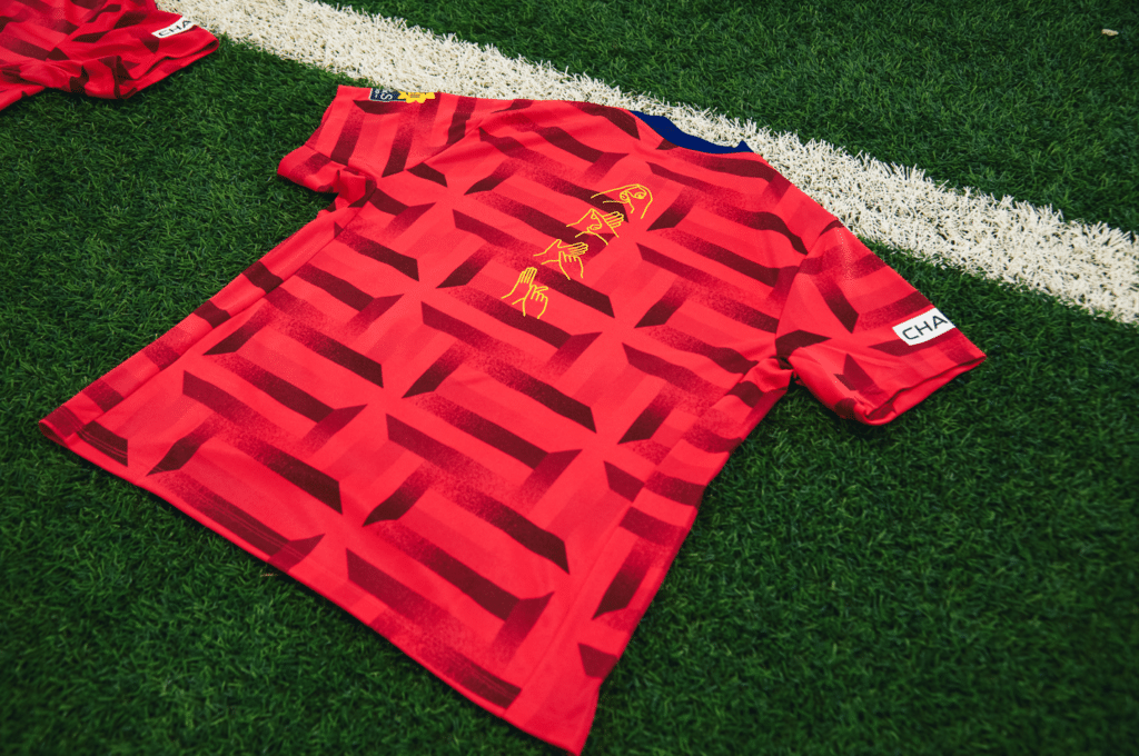 maillot pre match angleterre langue des signes