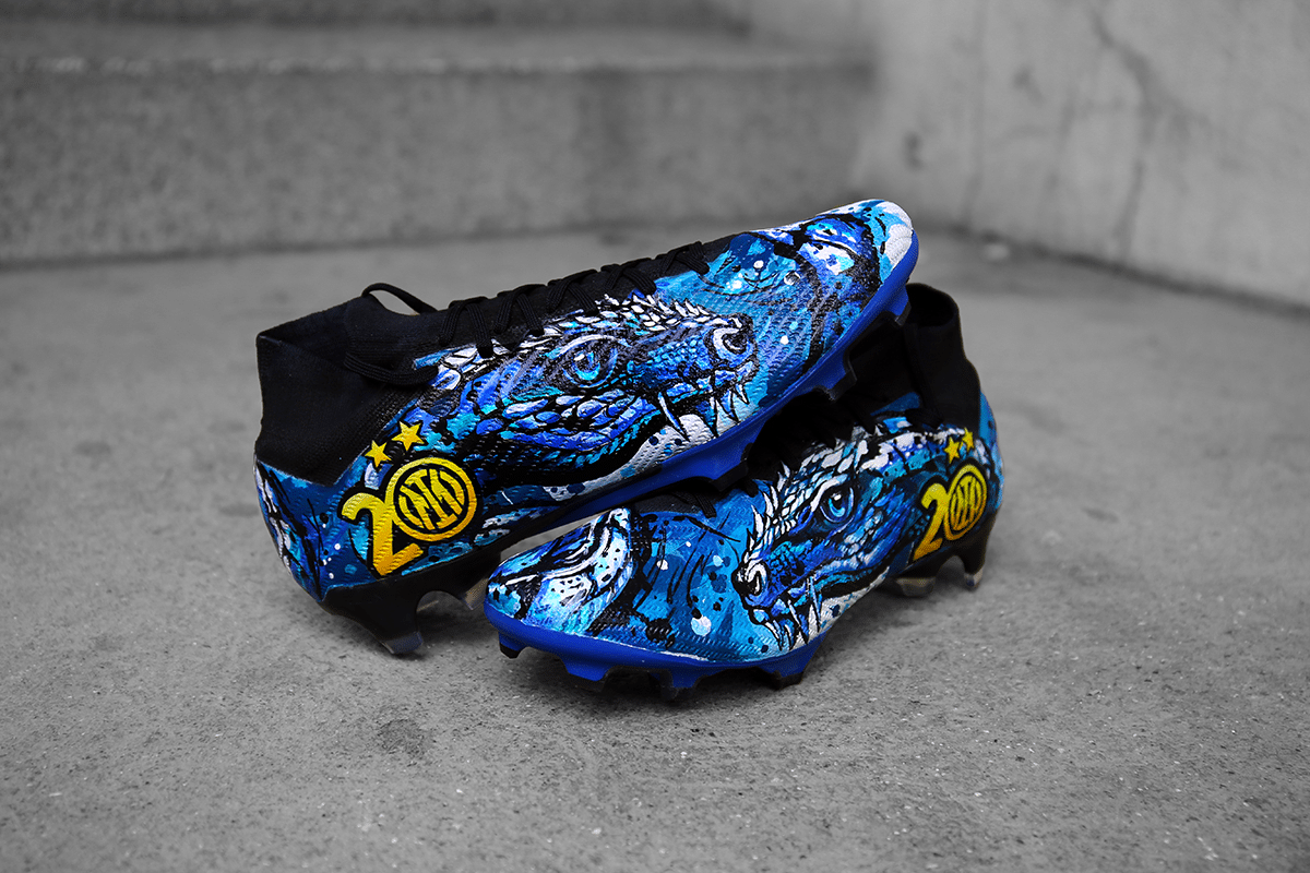 crampons personnalisés henrikh mkhitaryan inter milan