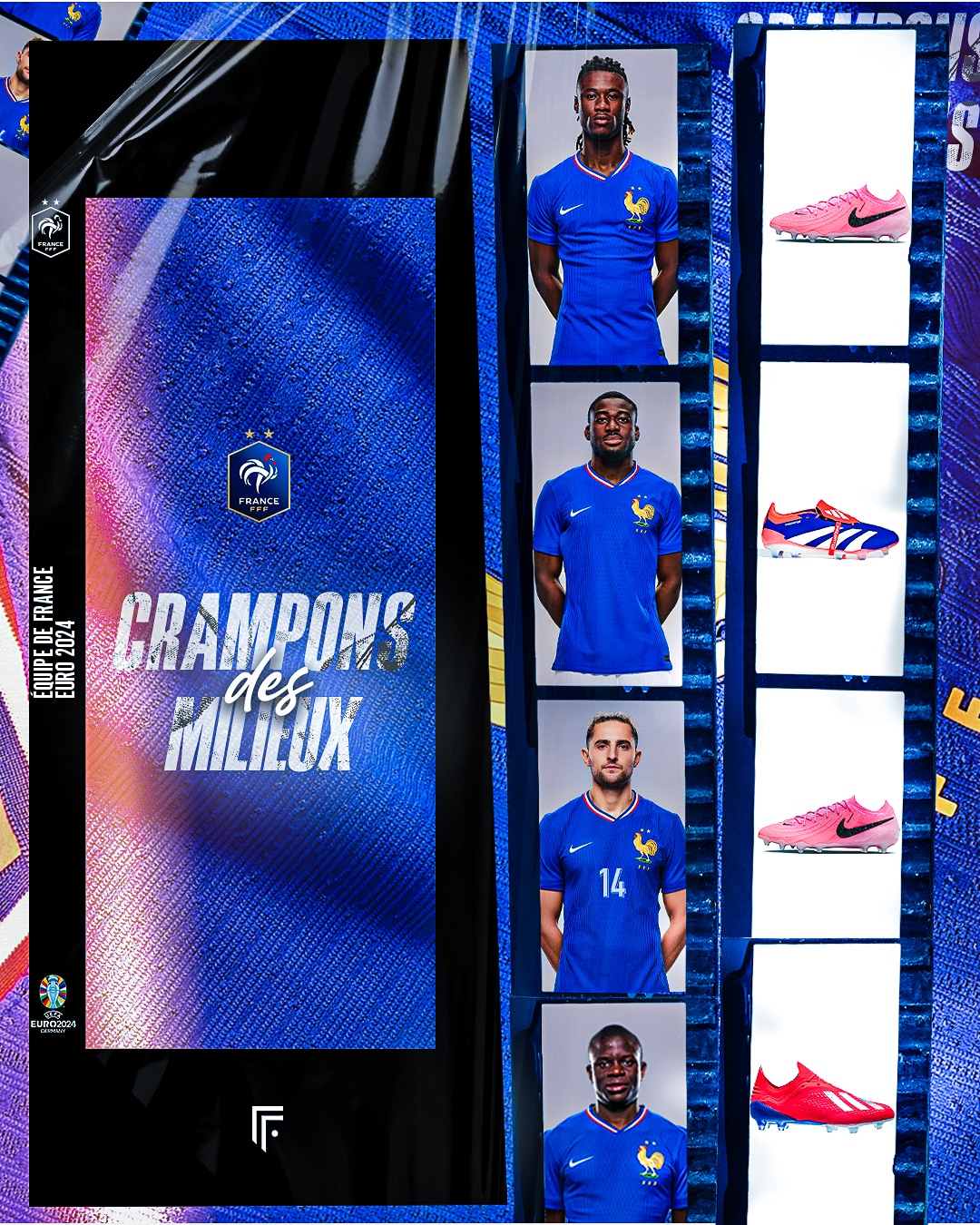 crampons joueurs equipe de france euro 2024 footpack