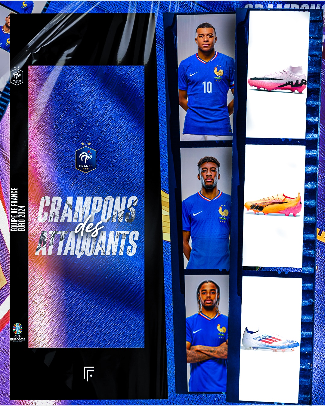 crampons joueurs equipe de france euro 2024 footpack