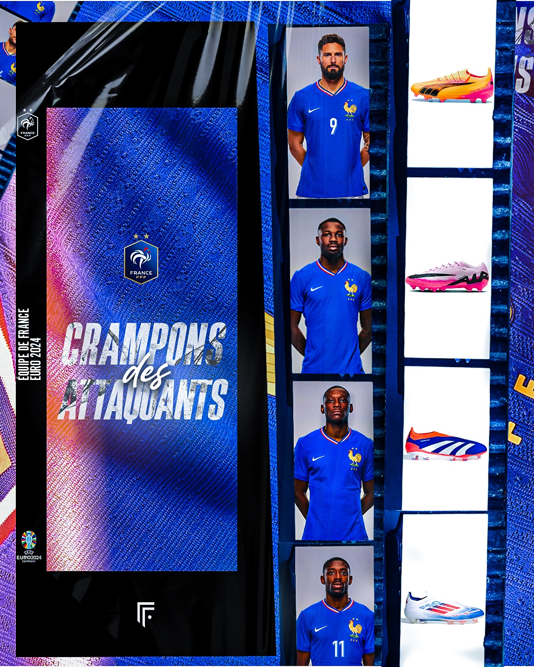 crampons joueurs equipe de france euro 2024 footpack