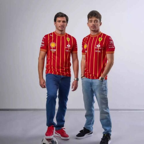 Image de l'article Ferrari et PUMA sortent un maillot de foot à l'effigie des pilotes