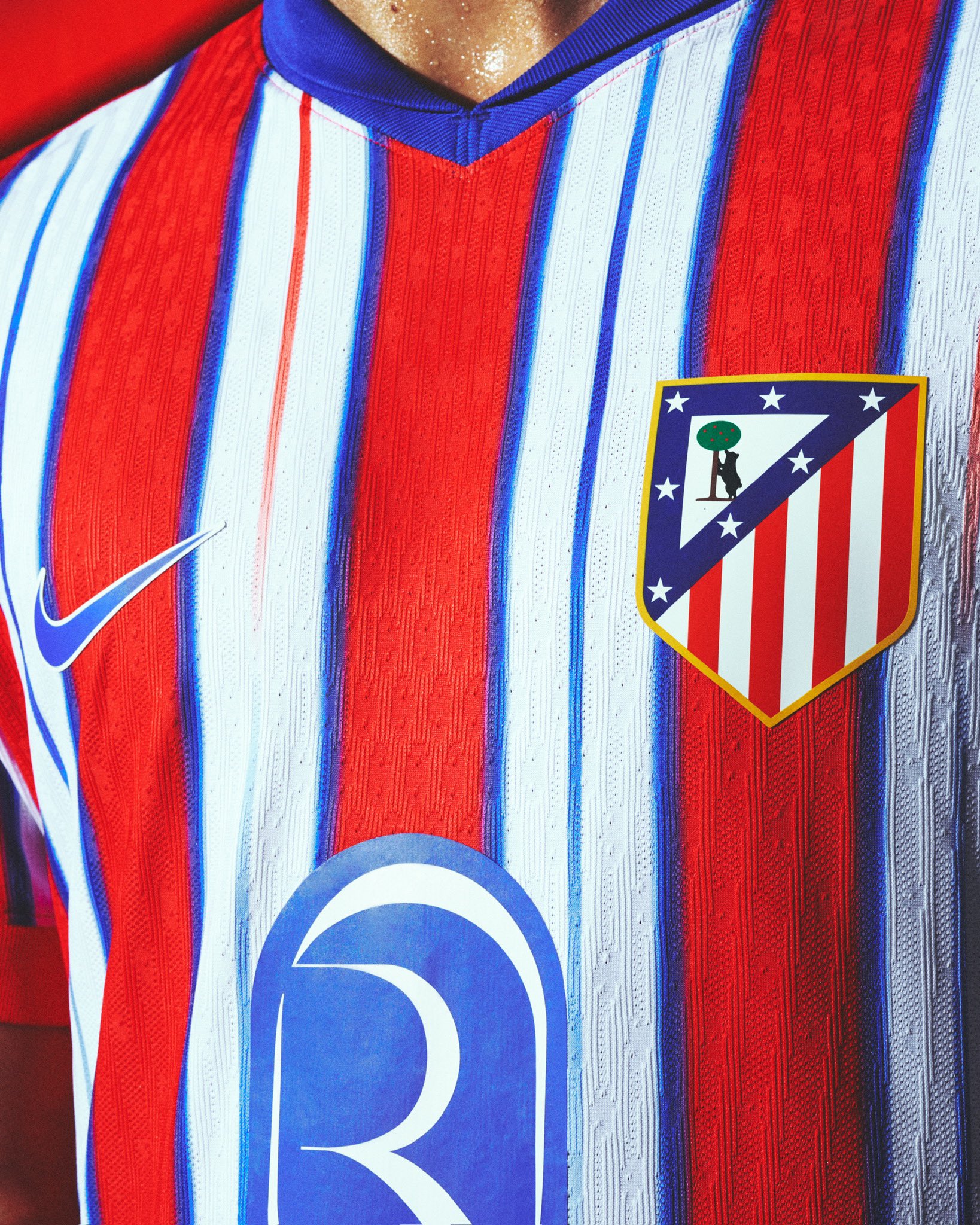 Ancien Autocollant Mini Maillot Atletico Madrid Foot Annee 80