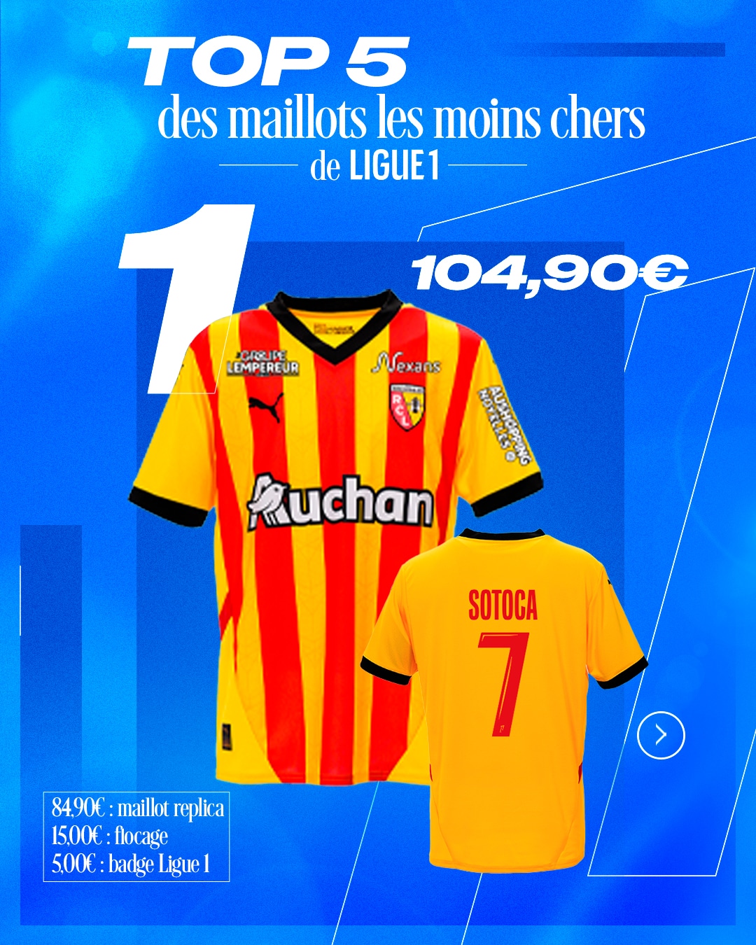 maillot de foot les moins chers de ligue 1