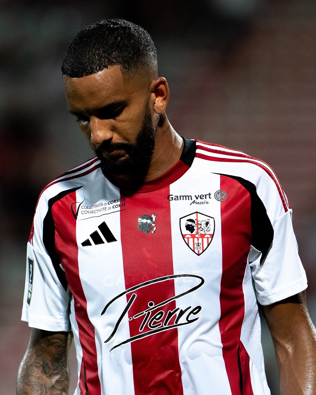 maillot ajaccio 2024 2025 différents sponsors adidas