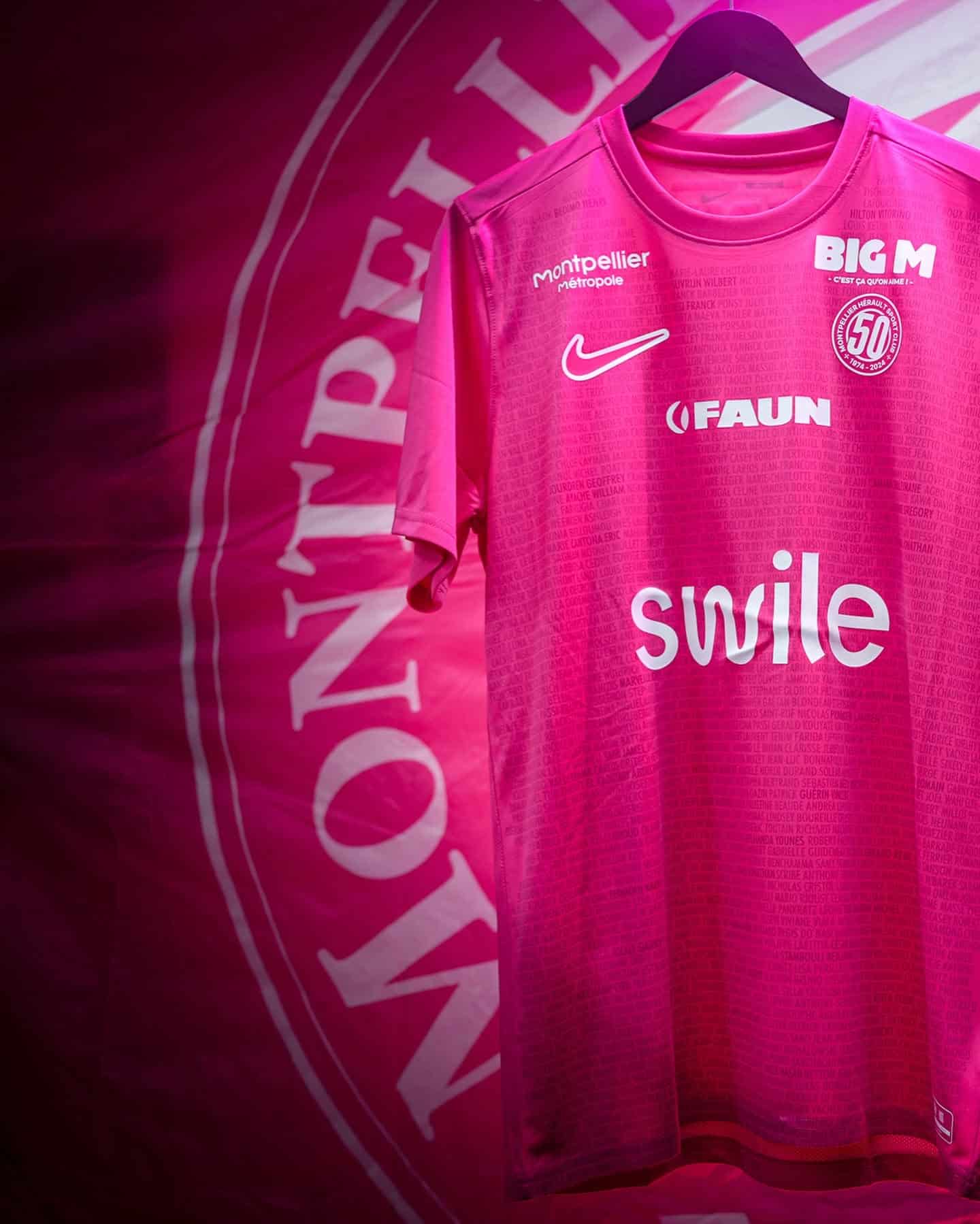 maillot montpellier rose octobre