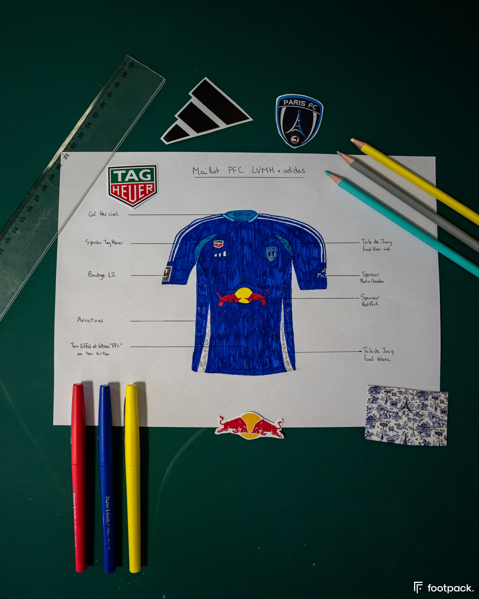 maillot de foot paris fc lvmh red bull footpack