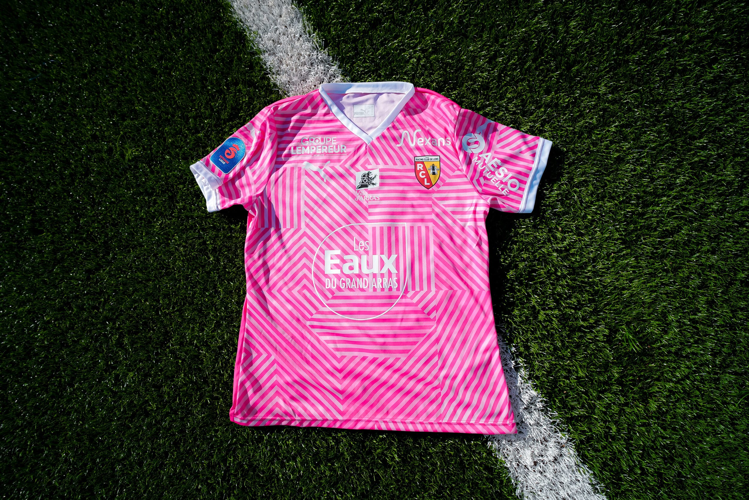 maillot de foot lens octobre rose