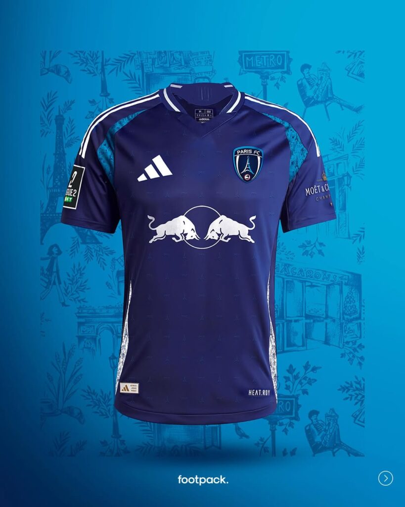 maillot de foot paris fc lvmh red bull footpack