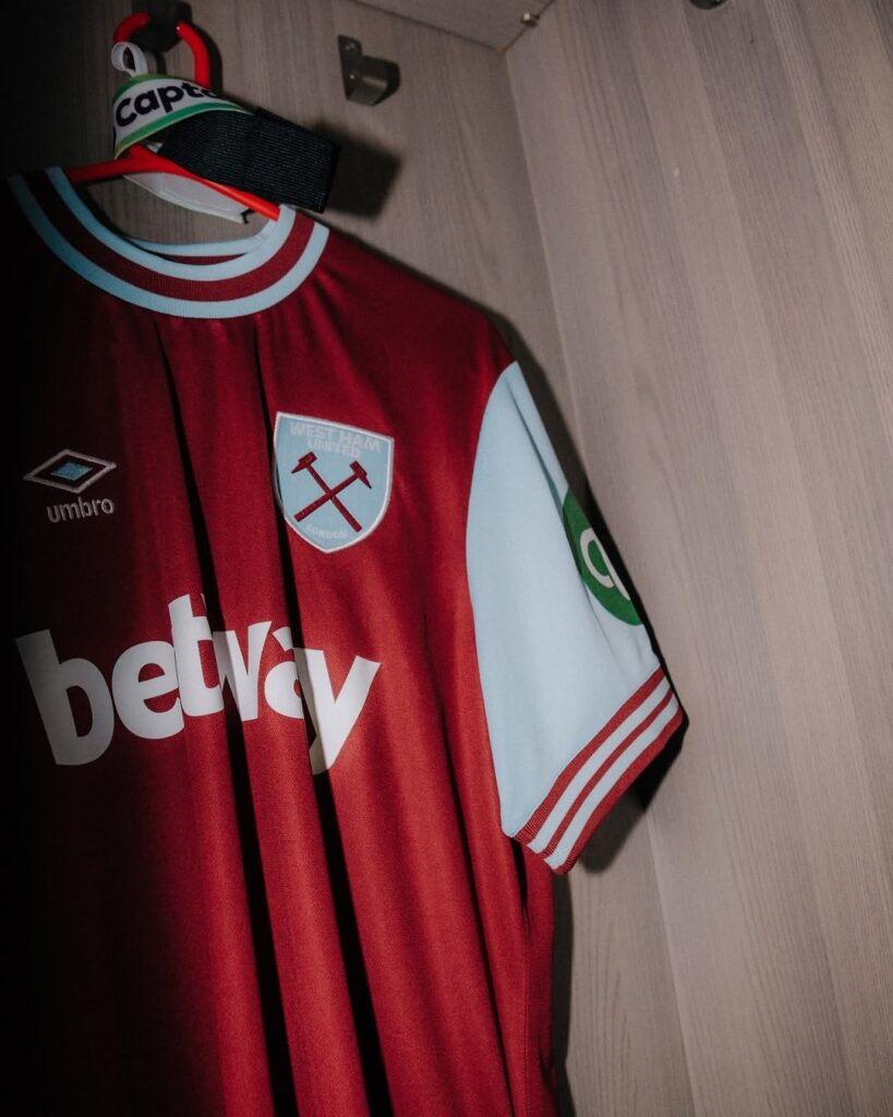 maillot west ham domicile 2024 2025 col