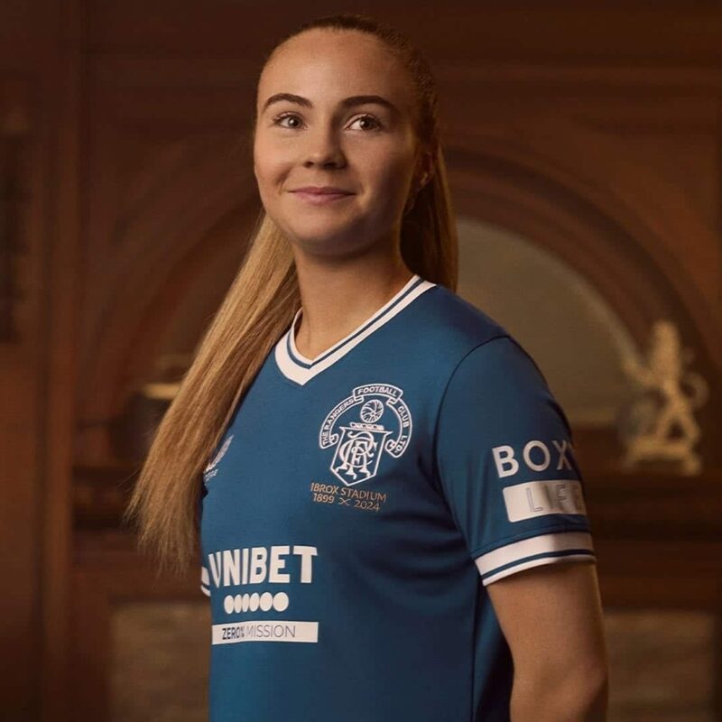 maillot anniversaire rangers 125 ans ibrox park 2024 2025