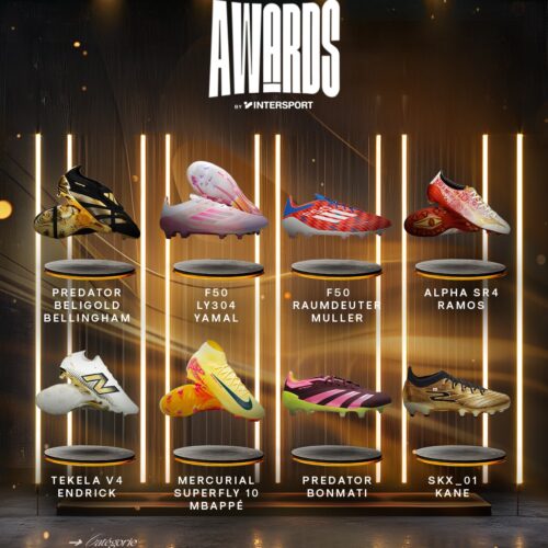 Image de l'article Les plus beaux crampons signatures de 2024 - footpack Awards by Intersport