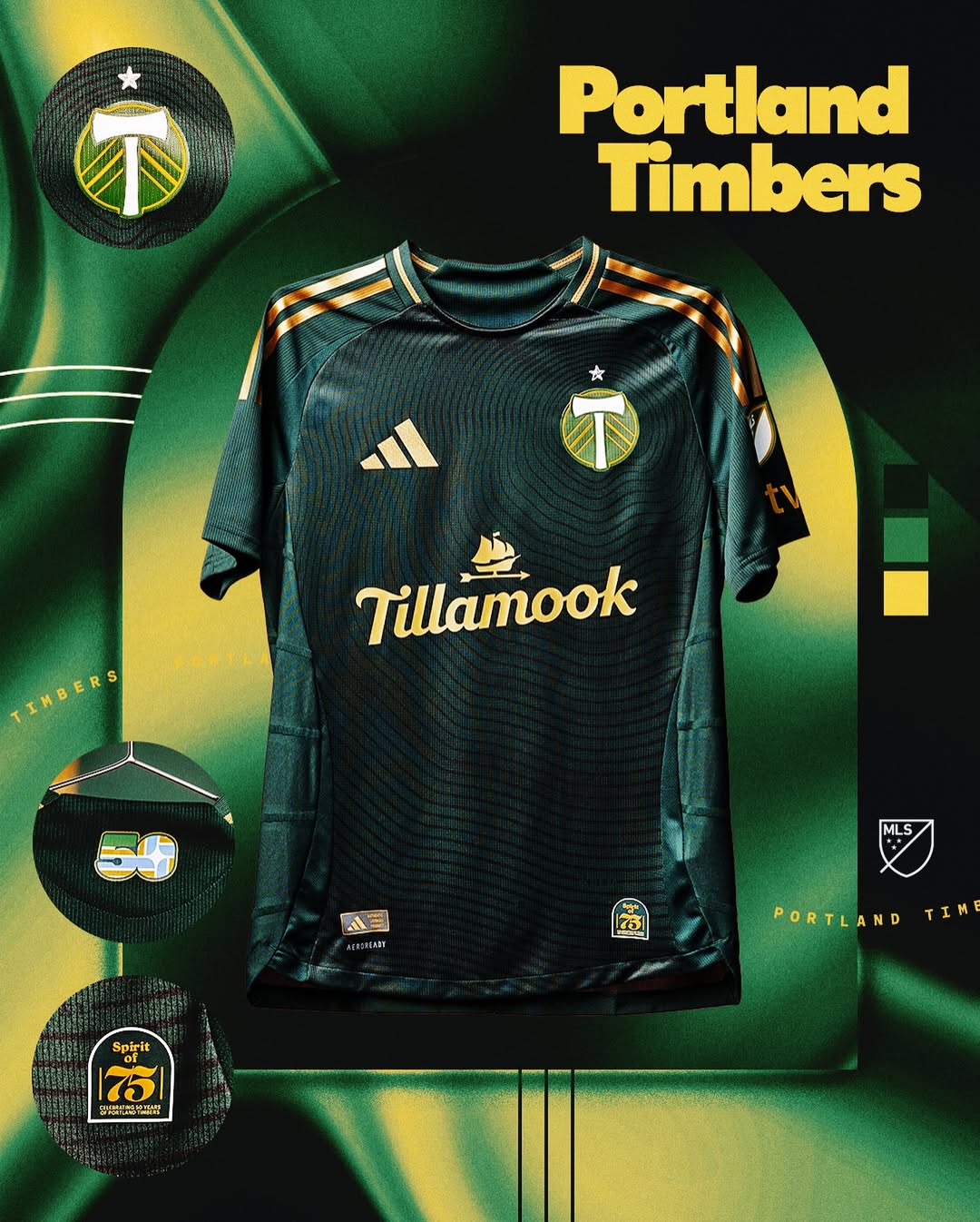 maillot mls 2025 portland timbers