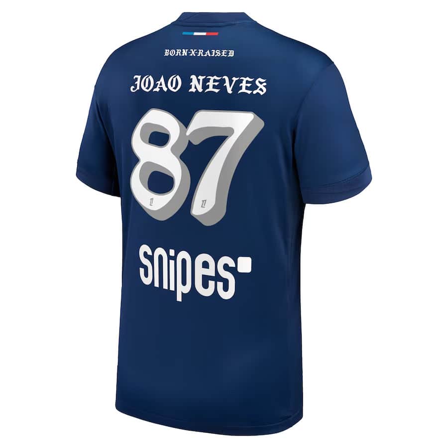 flocage maillot psg om joao neves