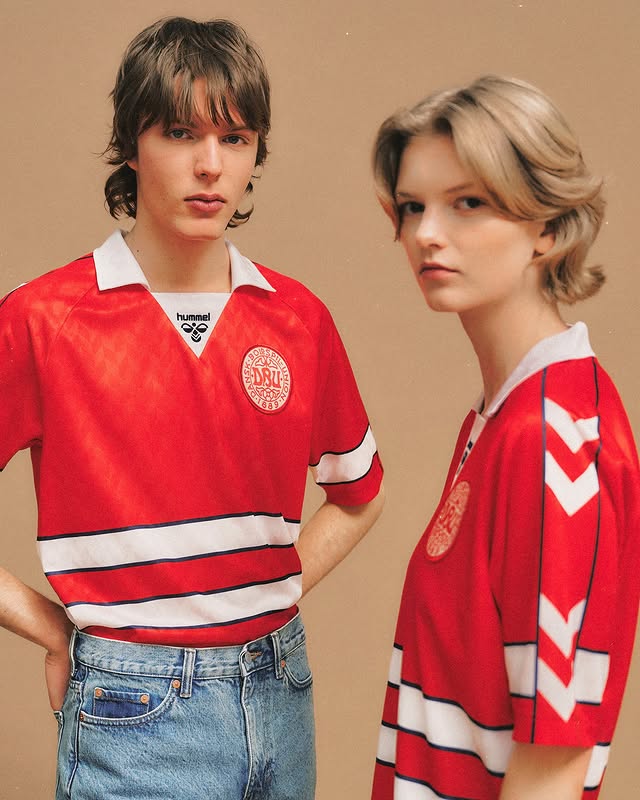 maillot danemark réédition 1988 hummel