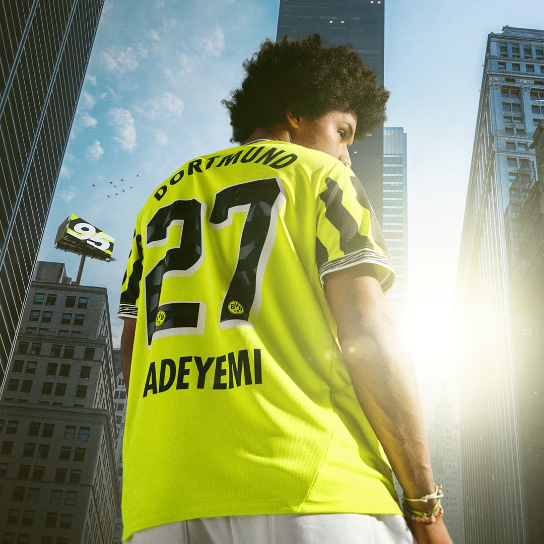 maillot dortmund jaune fluo electricity 1990