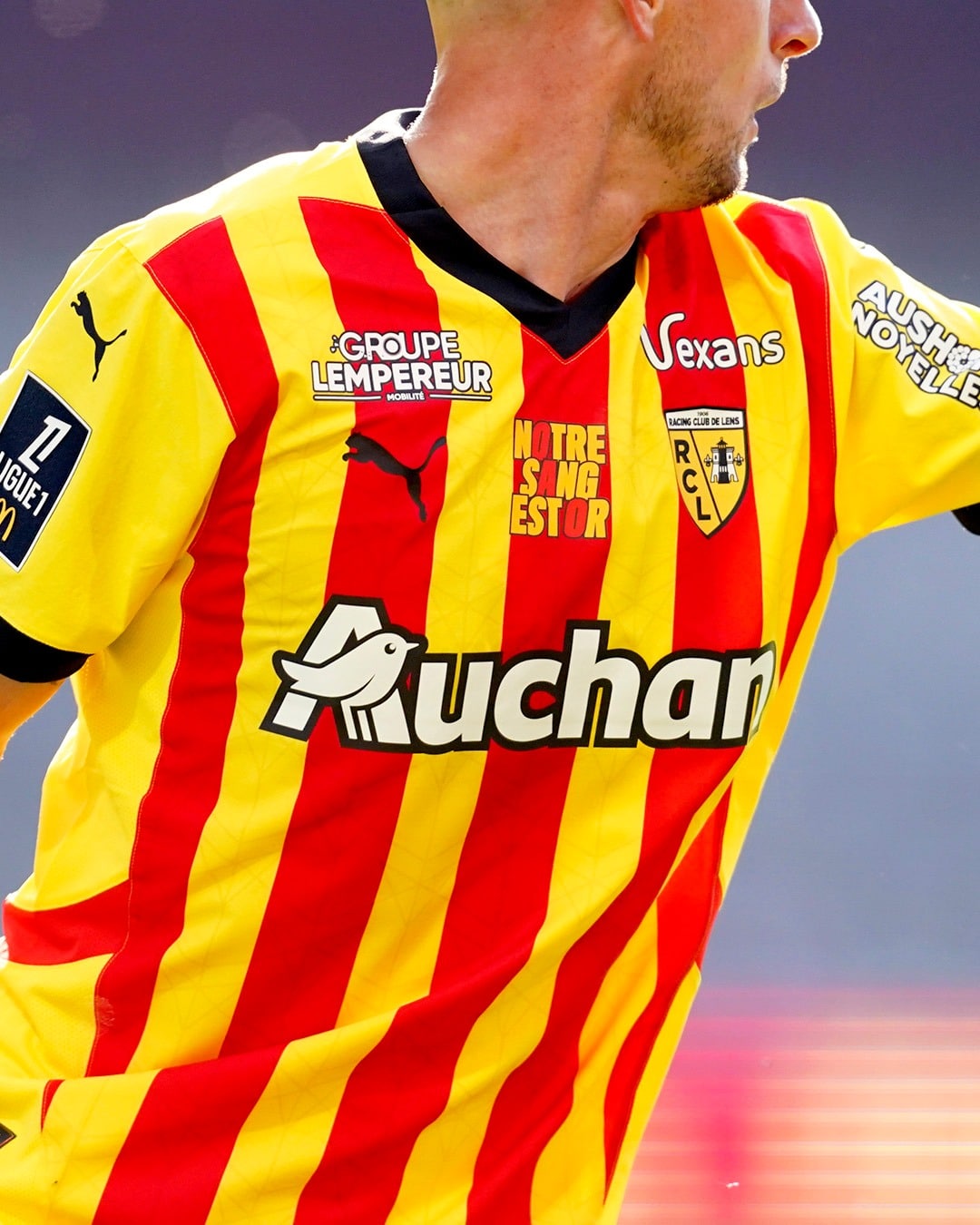 logo flocage spécial rc lens notre sang est or 2024 2025 1