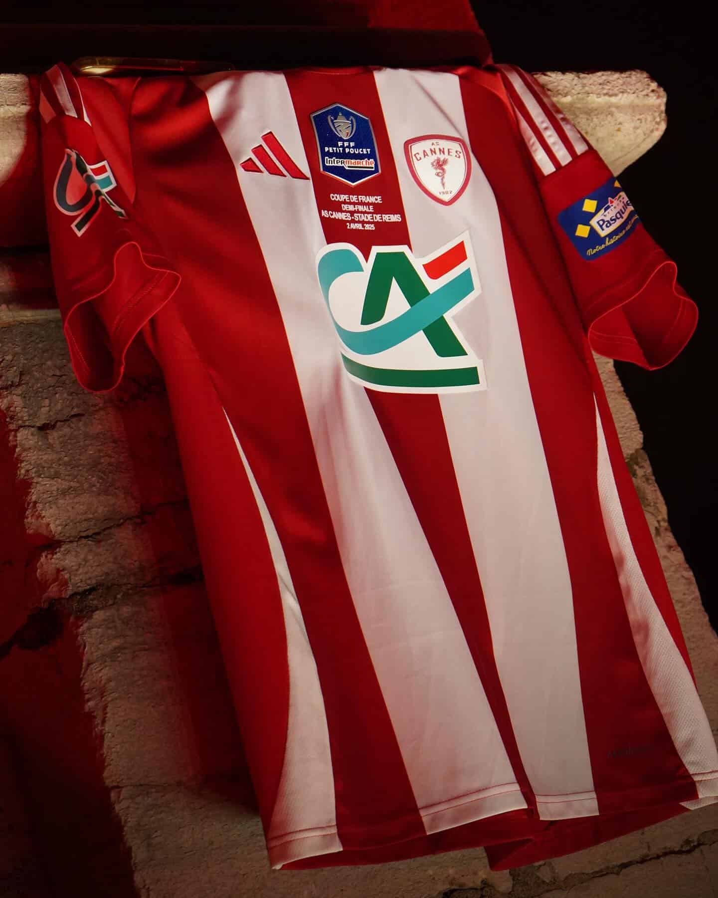 maillot as cannes adidas coupe de france 2024 2025