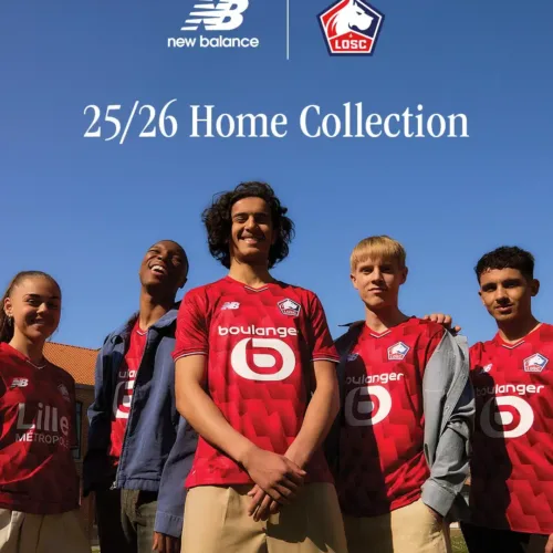 Image de l'article New Balance présente un maillot domicile 25/26 graphique pour le LOSC