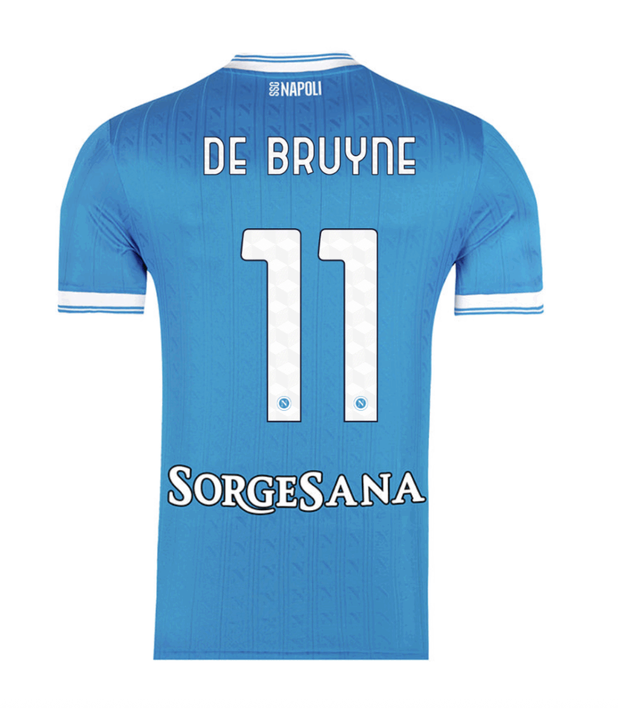 maillot naples 2025 2026 flocage de bruyne