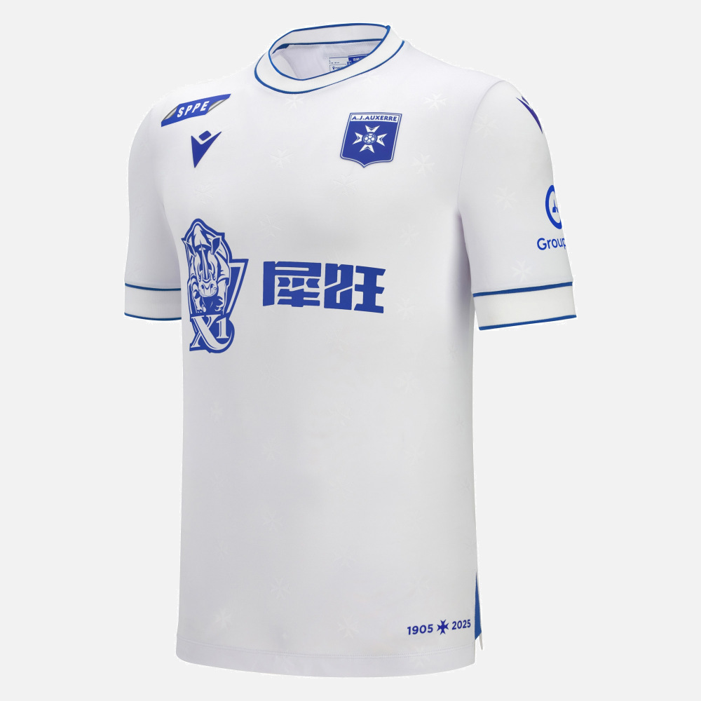 maillot auxerre 2025 2026 domicile macron