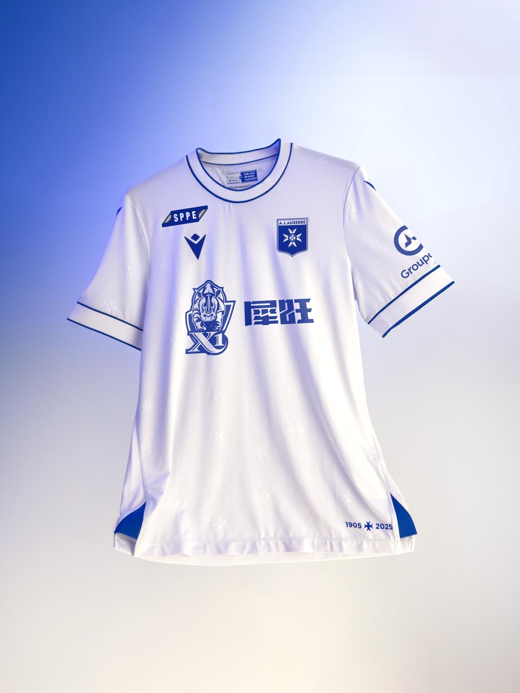 maillot domicile auxerre macron 2025 2026