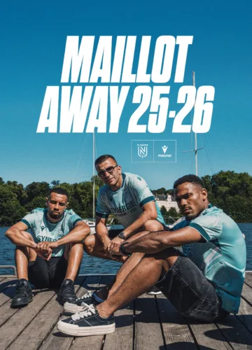 Image de l'article Le FC Nantes présente un maillot extérieur avec la carte de la ville !