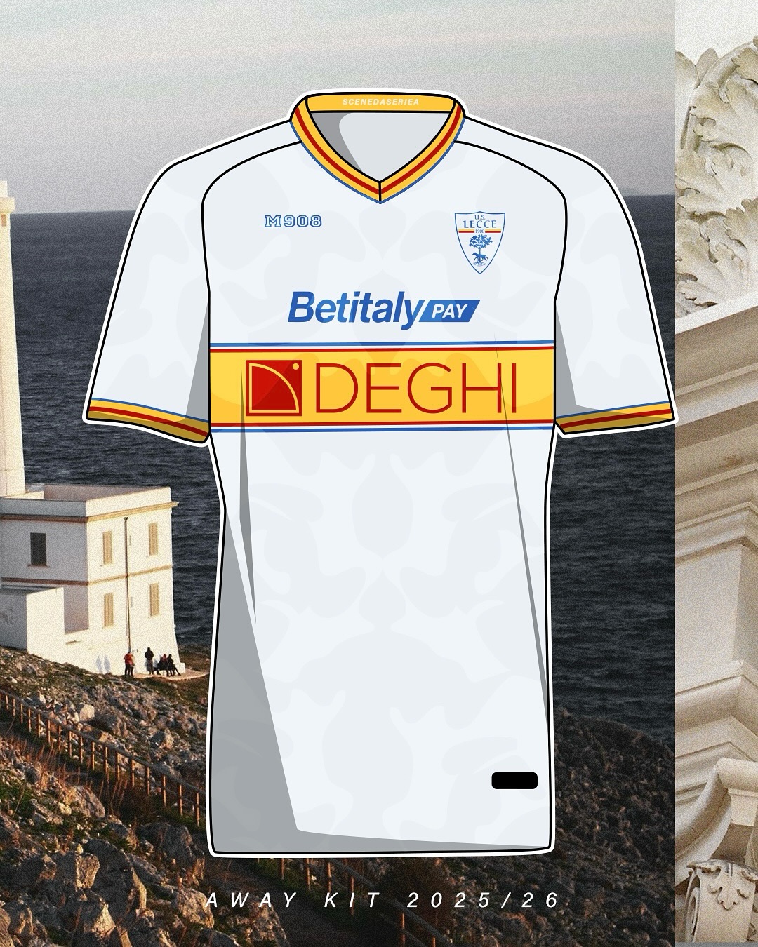 maillot lecce 2025 2026 exterieur M908