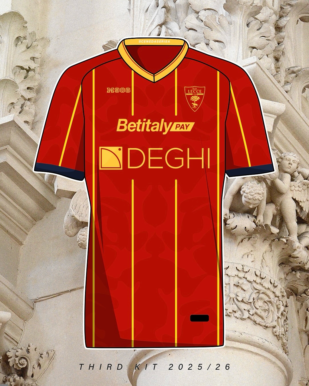 maillot lecce 2025 2026 third M908
