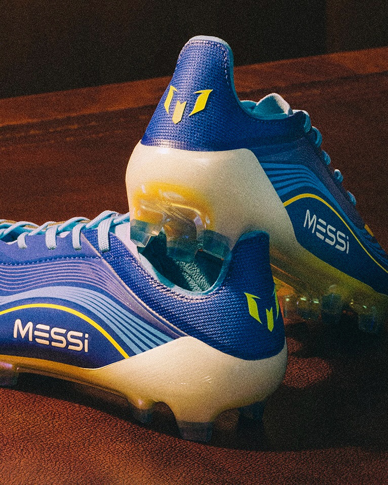 crampon messi F50 bleu vis10n