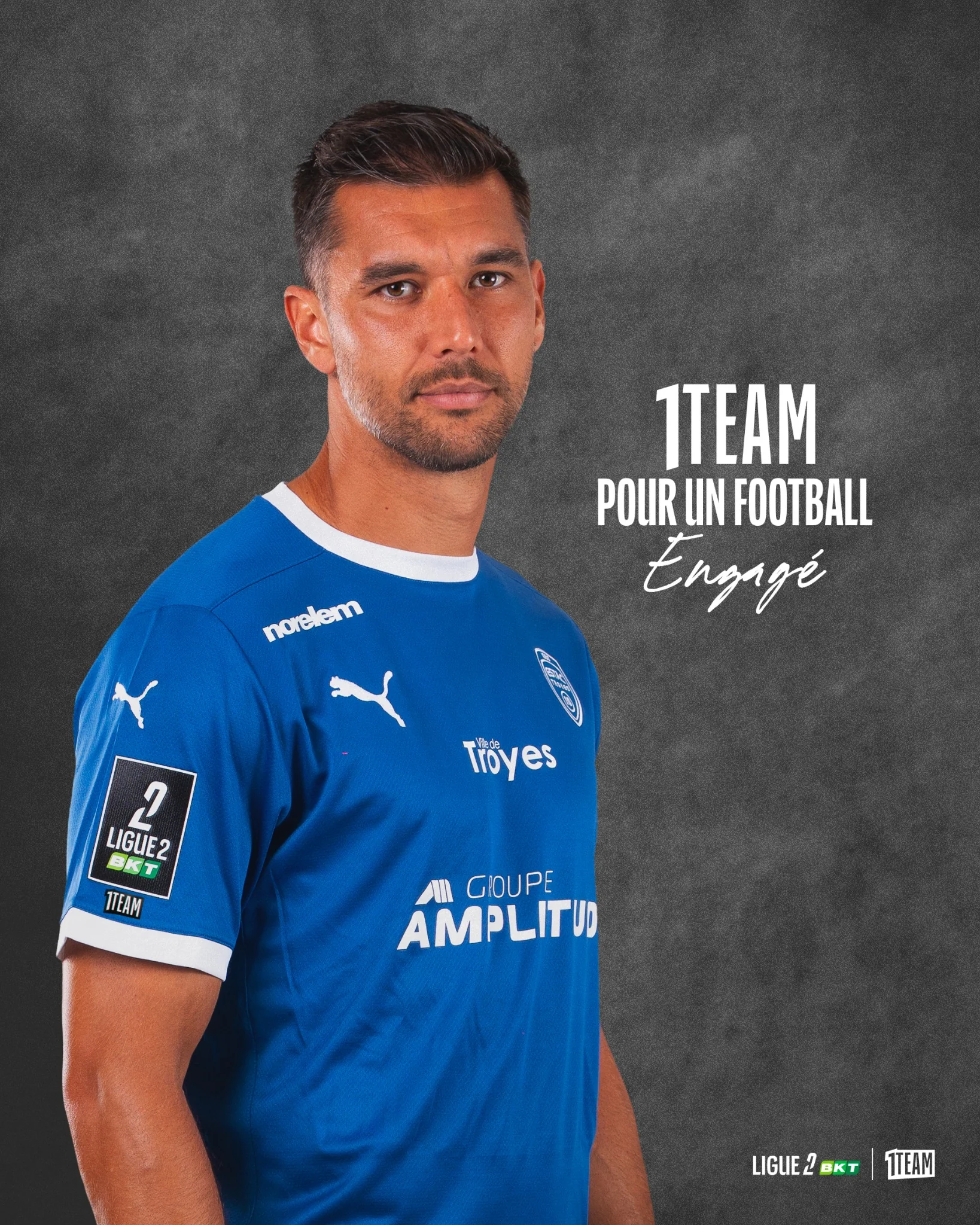 flocage 1TEAM maillot ligue 1 ligue 2