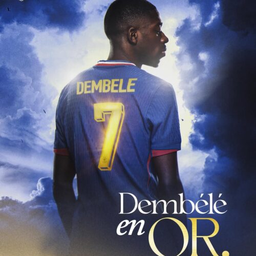 Image de l'article Quand la FFF célèbre le Ballon d’Or de Dembélé avec un flocage spécial