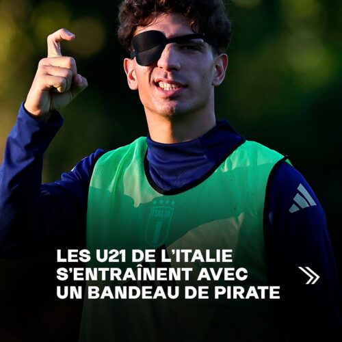 Image de l'article Pourquoi les joueurs de l’Italie U21 portent un bandeau de pirate à l’entraînement ?