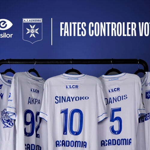 Image de l'article Un flocage spécial sur le maillot d’Auxerre pour sensibiliser à la santé visuelle