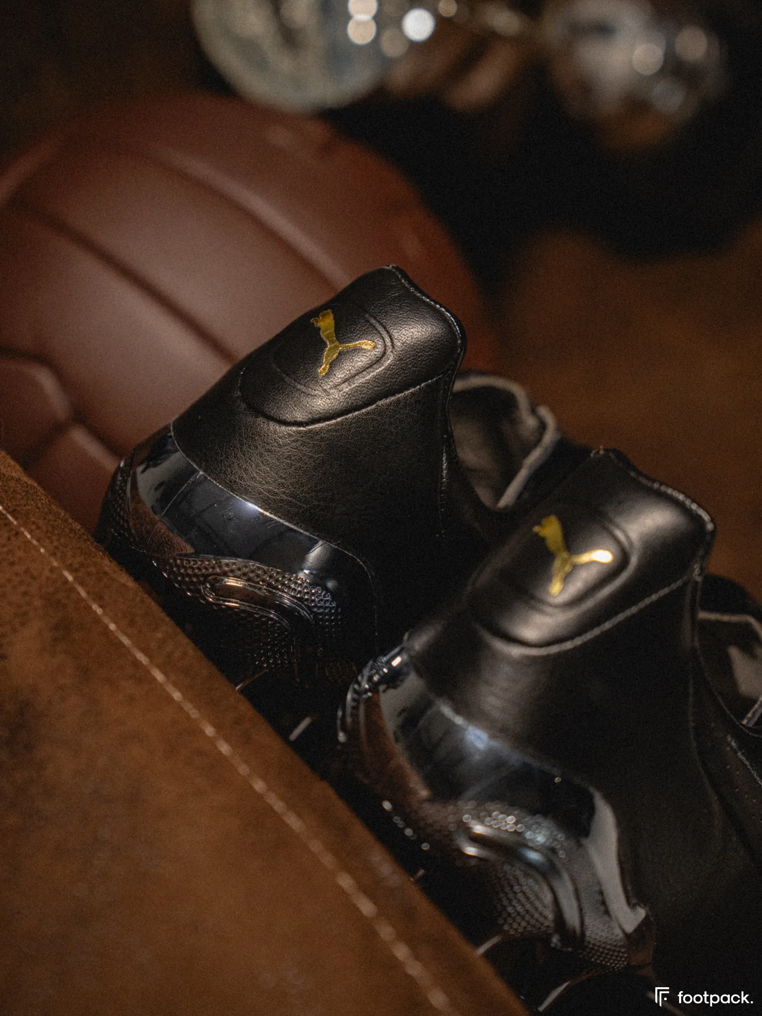puma king eusebio full black footpack