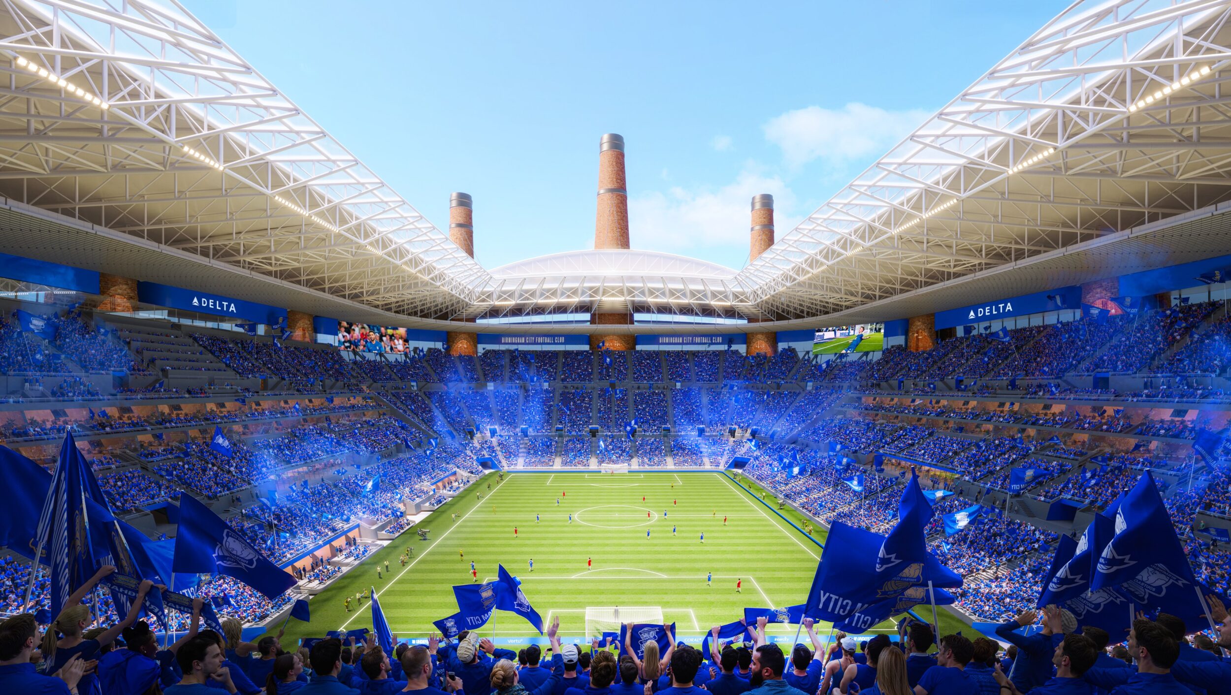 stade birmingham city cheminee usine
