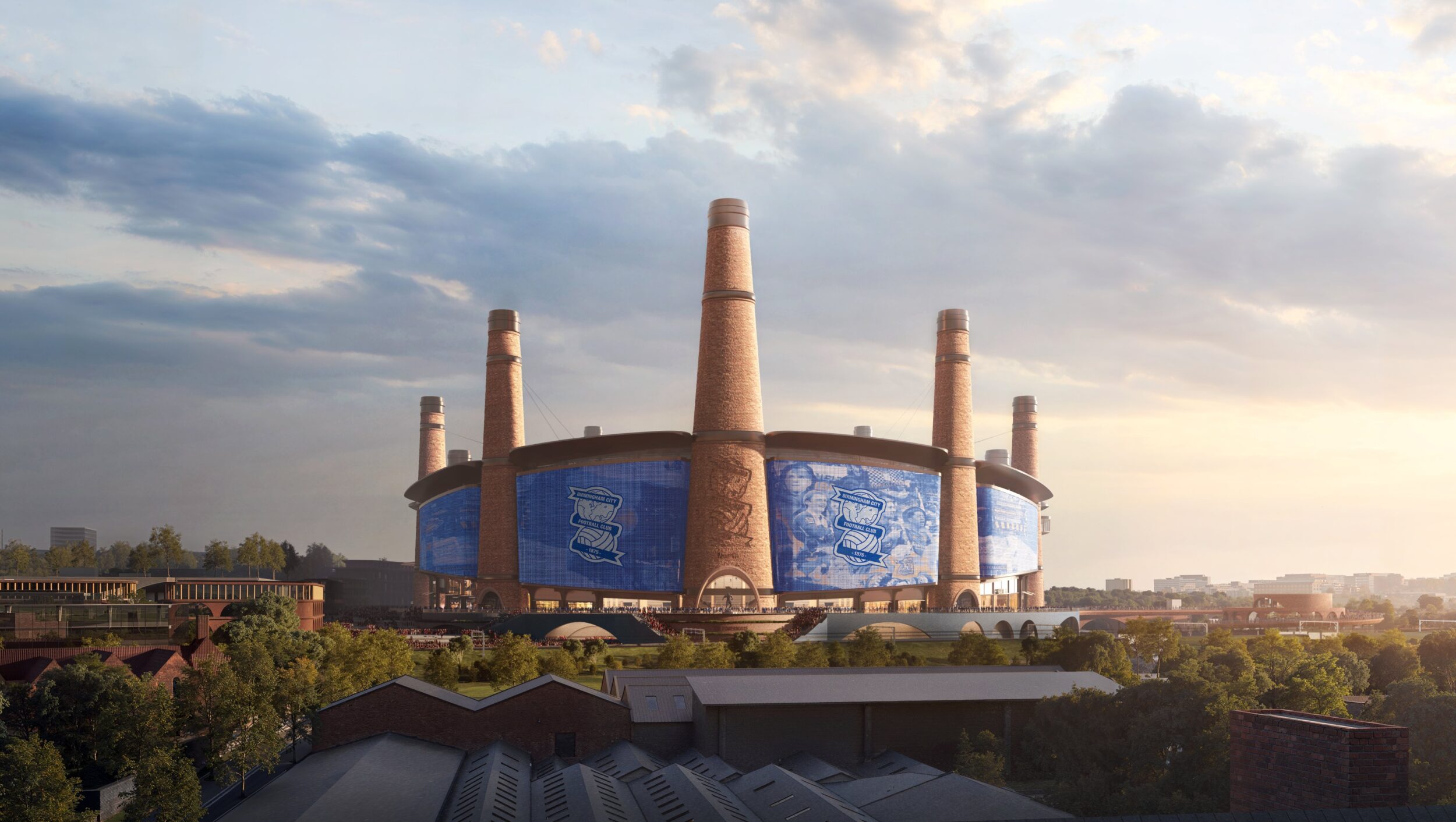 stade birmingham city cheminee usine