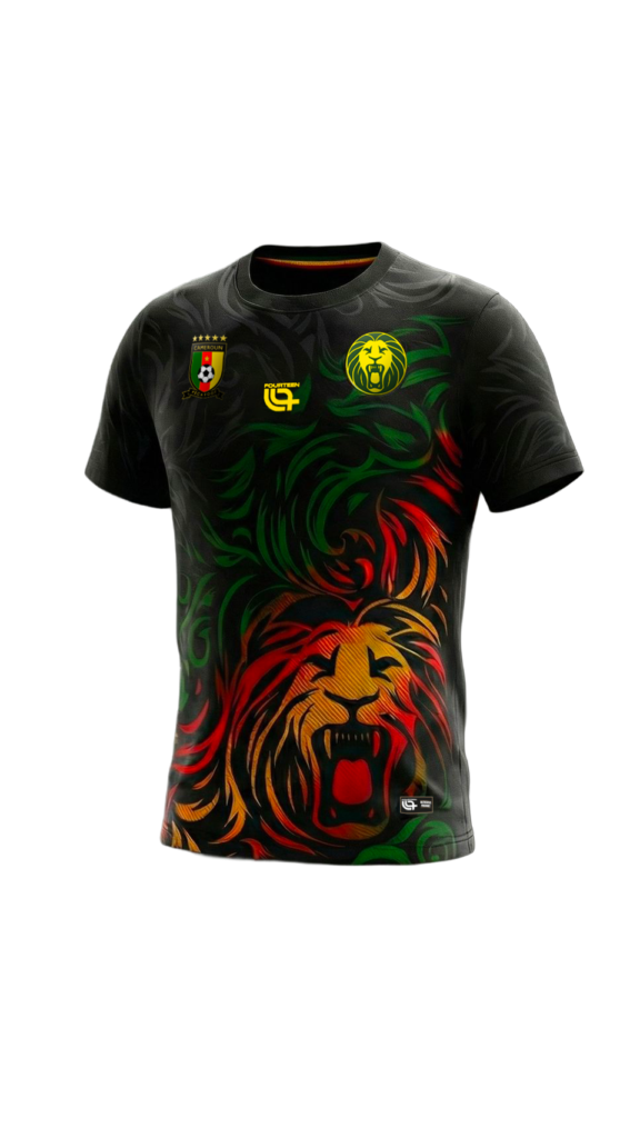 maillot cameroun echauffement fourteen can 2025