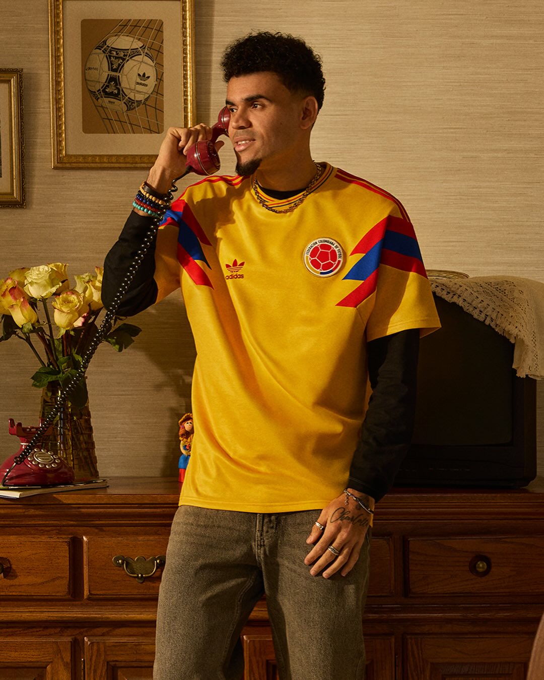 maillot adidas colombie 1990 reedition