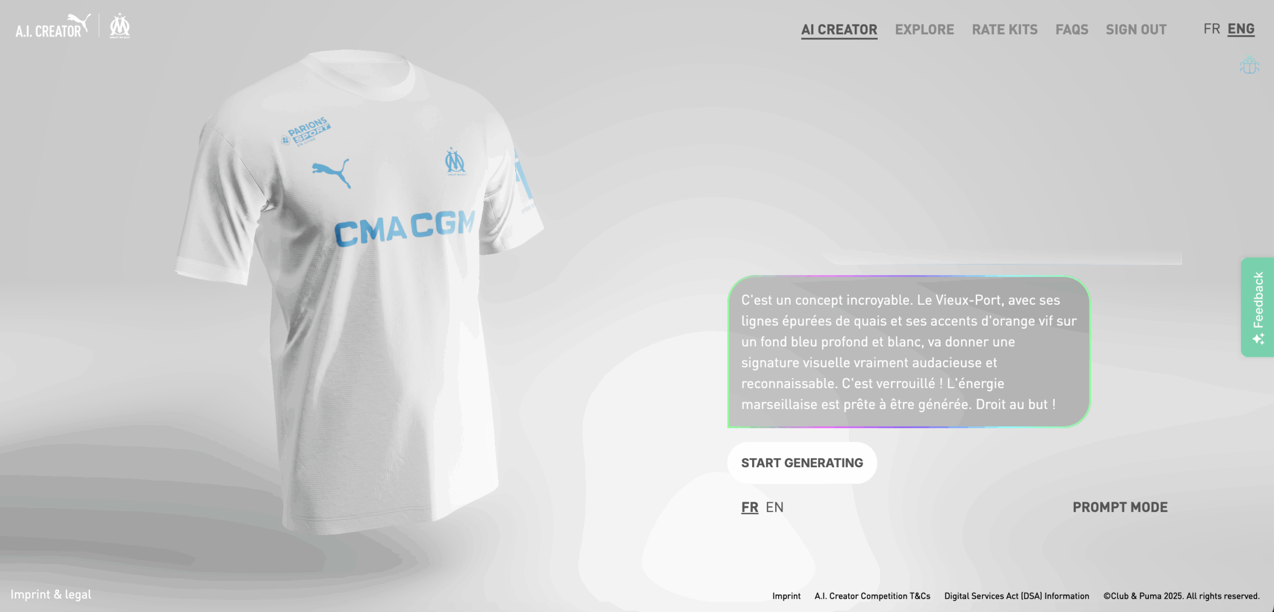maillot om 2027 2028 puma ai creator