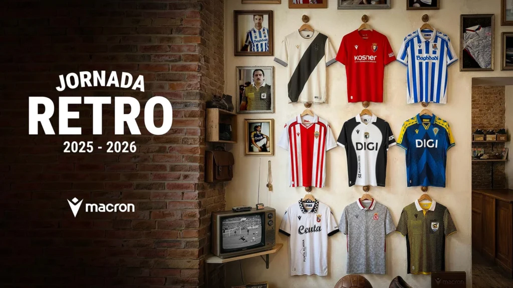 maillot la liga retro 2025 2026 macron